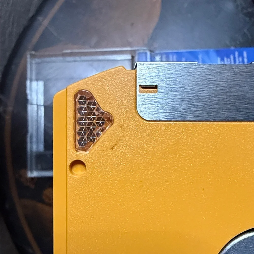 1994 Vintage Fujifilm ATOMM Zip Disk with Blue and Yellow Design